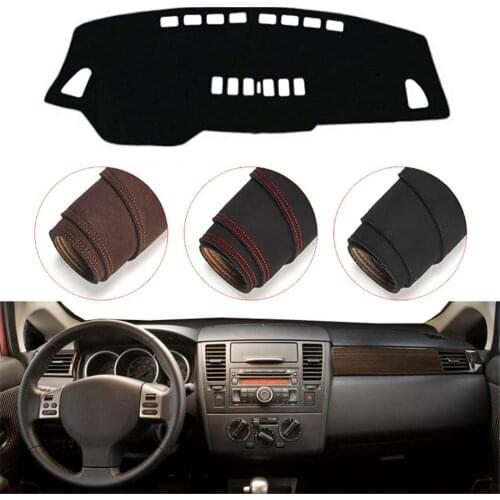 Console Dashboard Suede Mat Protector Sunshield Cover Fit For Nissan Versa Tiida C11 2007-2011