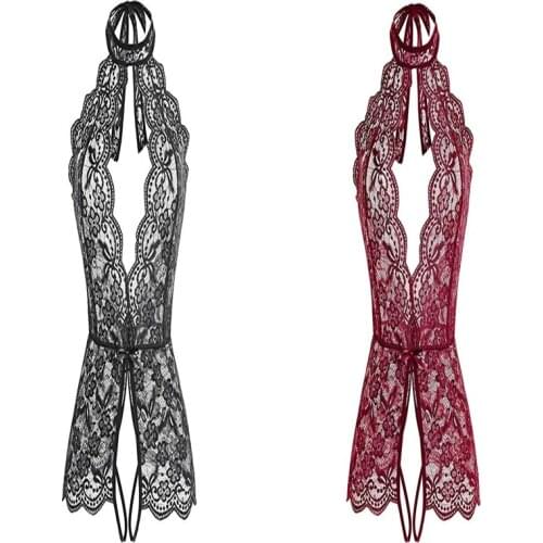 S-2XL Women Sexy Lingerie Hot Open Bra Crotchless Lace Porno Underwear Erotic Hot Transparent Babydoll Dress Costumes