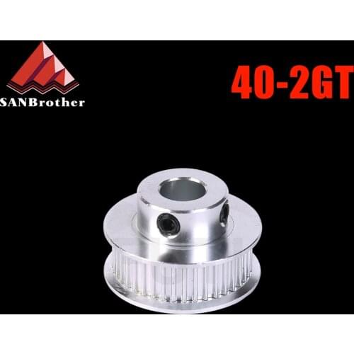 40 teeth GT2 Timing Pulley Bore 5mm 6mm 6.35mm 8mm 10mm for belt used in linear 2GT pulley 40Teeth 40T