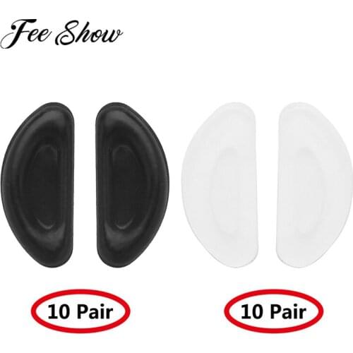 10 Pairs Anti-Slip Soft Hypo-Allergenic Silicone Adhesive Sticky Nose Pads for Glasses Eyeglasses Sunglasses