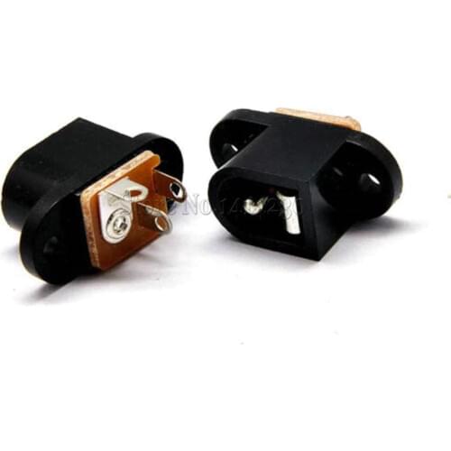 10Pcs DC053 DC Female Power Socket 5.5mm*2.1mm With Ear Screw Hole dc-53 DC Socket Adapter Connector Jack
