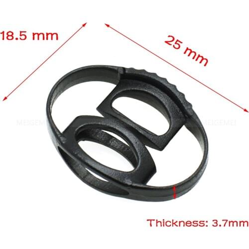 1000pcs 20*18mm Cord Slider Drawstring Plastic Rope Clamp Cord Lock Symmetrical Stopper Black