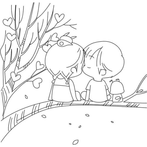 10x8 Girl and boy New Transparent Clear Rubber Stamp Sheet Cling Scrapbooking Photo Album PaperCard DIY Craft