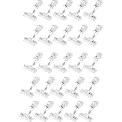 25 Pack Plastic Merchandise Sign Clip Rotatable Clip-on Holder Display Clip Holder Stand Price Display Holders,Clear