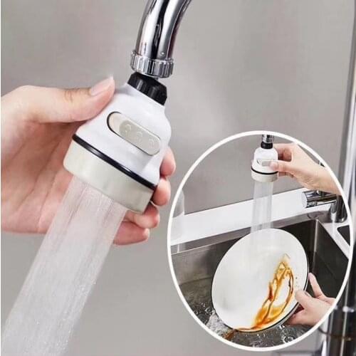 ​Kitchen Faucet Rotatable Spray 3 Modes Adjustable Kitchen Tap Nozzle Splash Filter Aerator 360° Rotatable Dishwashing helper