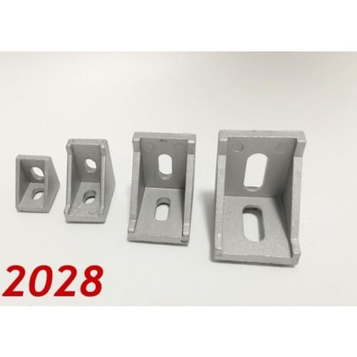 5pcs/lots 2028 corner fitting angle aluminum 28 x 28 L connector bracket fastener match use 2028 industrial aluminum profile