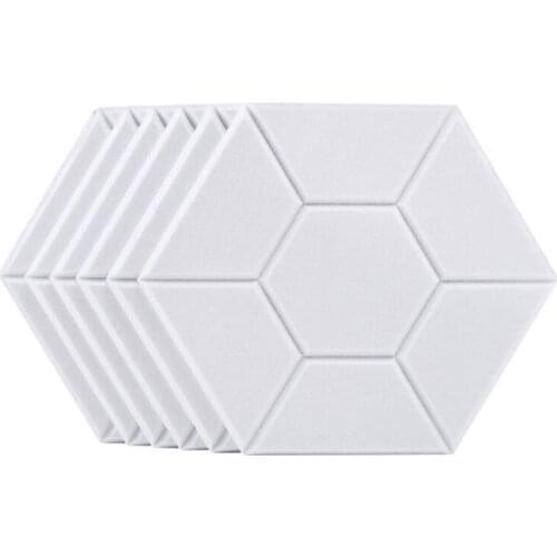 Hot-6 Pack Hexagon Acoustic Panels Soundproof Padding High Density Decorative Sound Dampening Panels for Home,Office,Studio