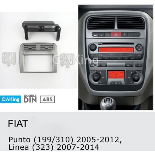 Car Fascia Radio Panel for FIAT Punto (199/310) 2005-2012, Linea (323) 2007-2014 Dash Kit Console Facia Plate Adapter Bezel