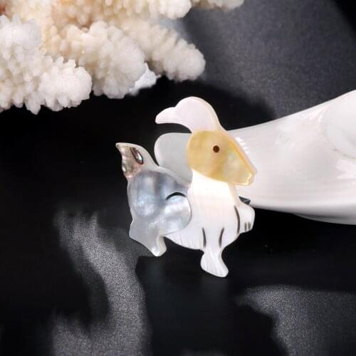 Simple Style Goat Animal Shell Brooches for Women Enamel Brooch Pins Jewelry Accessories