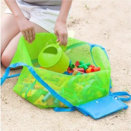 Childrens Mesh Beach Bag Childrens Beach Toys Clothes Towel Bag Baby Toy Storage Debris Bag Ladies Cosmetic Makeup Bag Pool