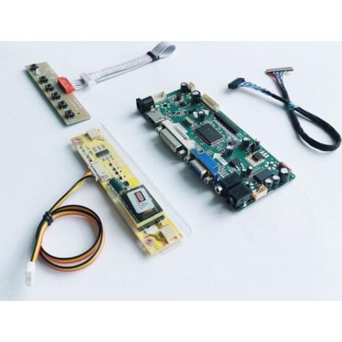 For LTM150XO LTM150XS 1024*768 LVDS 20Pins LCD panel VGA+DVI keyboard 2CCFL 15" M.NT68676 screen controller board DIY kit