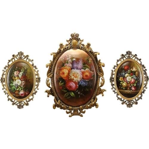 European High-grade Resin Wall Mural Decoration Home Livingroom Sofa Background Painting Retro Ornaments Crafts Wedding Gift Art