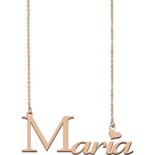 Ｍaria Name Necklace , Custom Name Necklace for Women Girls Best Friends Birthday Wedding Christmas Mother Days Gift