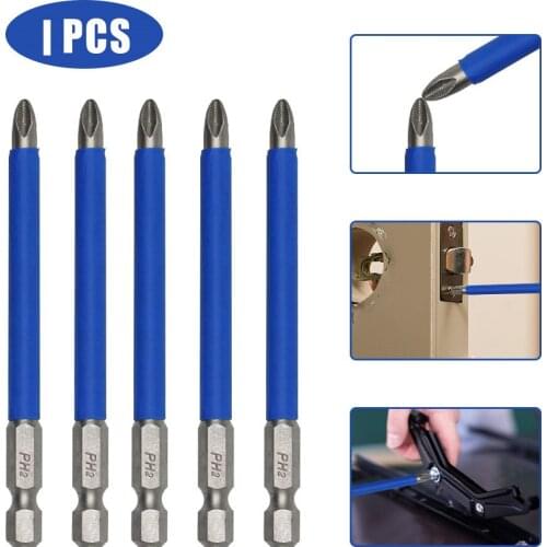 1pcs Cross Anti-slip Drill Bits PH2 Batch Head S2 Screwdriver Set Strong Magnetic Wind Heads Screwdriver Bits 90mm 150mm