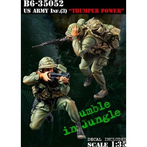 1:35 Scale Die-cast Resin War Scene Model Resin Modern Warfare 2 People White Model 35119