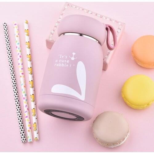 Lanke Stainless Steel Mini Vacuum Cup, Fashion Portable Insulation Mug, Water Thermo Cup for Children Lovers, 320ml,Mult-Colors