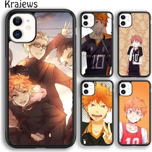Krajews Anime Hinata Shoyo Haikyuu soft Phone Case Cover For iPhone 5 SE 2020 6s 7 8 plus X XS XR 11 12 mini pro max coque Shell
