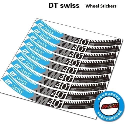 Two Wheel Sticker Set for DT XM401 401 Mountain Bike MTB Bicycle Rim Replacement Cycling Decals