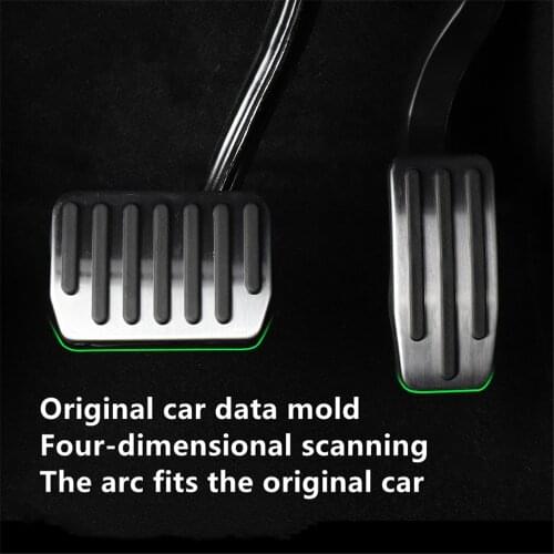 2021 Model3 carbon fiber car pedal cover, used for Tesla Model 3 Y accessories aluminum alloy accelerator brake pedal 3