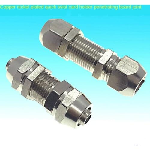 Nickel-Plated Brass kuai ning Ferrule Connector Separator Substrate 4 6 8 10 12 14 16MM Tracheal Pneumatic Copper Tube