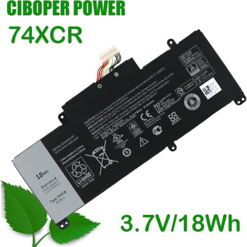 Ciboperpower New Origina Laptop Battery 74XCR 3.7V 18Wh For 8 Pro 5830 T01D VXGP6 X1M2Y Tablet Series Recharging Battery