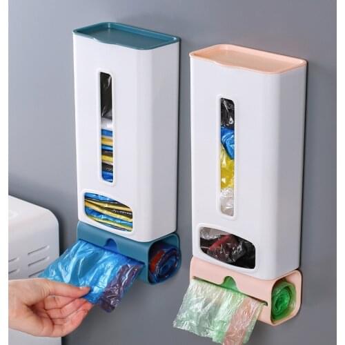 Garbage Bag Storage Box Plastic Bag Collector Wall Hanging Kitchen Convenient Bag Removable Sorting Large Box
