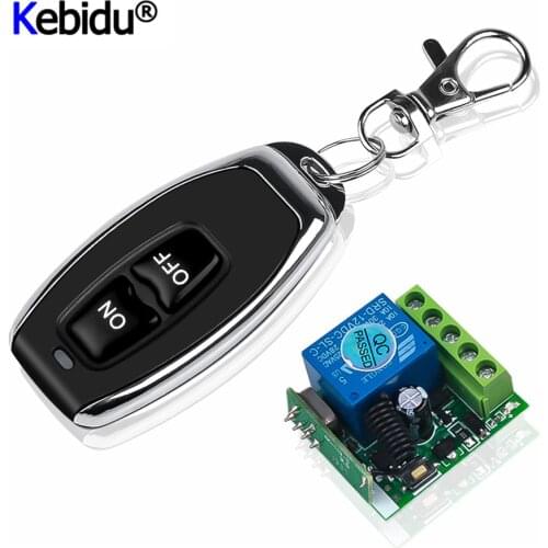 Kebidu RF Transmitter 433 Mhz Remote Controls With Universal Wireless Remote Control Switch DC 12V 1CH Relay Receiver Module