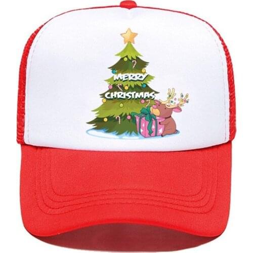 Christmas Adjustable 1PCS Mesh Cap Custom Logo Hat BlacK Red Green Snapback Wholesale White Men Women Simple Casual Wholesale
