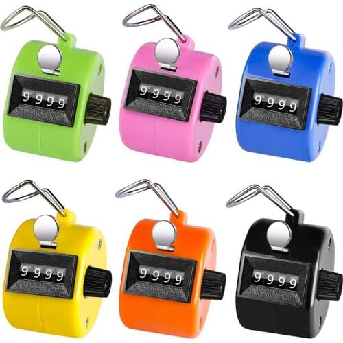 Hand Tally Counter 4-Digit Tally Counters Mechanical Palm Counter Clicker Counter Handheld Pitch Click Counter Number Count