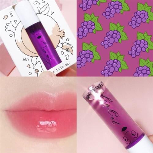 Fresh Fruit Roll-on Oil Lip Balm Lip Oil Moisturizing Clear Mirror Transparent Lip Oil Long Lasting Hydrating Lip Gloss Cosmetic