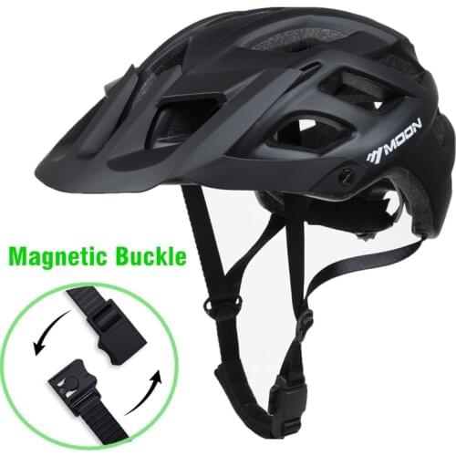 MOON All-terrai MTB Cycling Helmet Casco Ciclismo OFF-ROAD Mountain Road Bike Helmet With Visor downhill Safety Bicycle Cap M/L