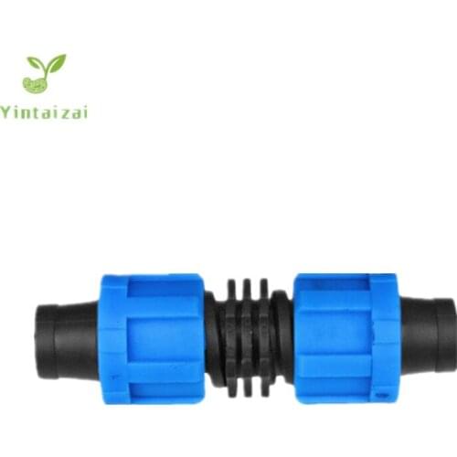 Lock Coupler For Dn17(16mm)Tape Swivel Repair Coupler Drip Tape Fittings Greenhouse Watering Drip Fittings