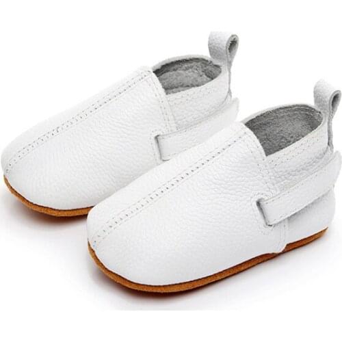 2021 Spring Autumn Newborn Baby Boy Girl Shoes PU Leather First Walkers Solid Soft Sole White Enfant Toddler Shoes 0-2 Years Old