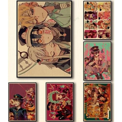 WTQ Canvas Painting Anime Posters Toilet Bound Hanako Kun Retro Poster Wall Decor Wall Art Picture Room Decor Home Decor