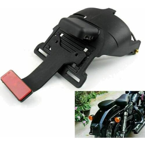 Motorcycle Rear Fender Mount License Plate with Brake Reflector for Sportster XL 883 1200 48 2004-14 Accessories