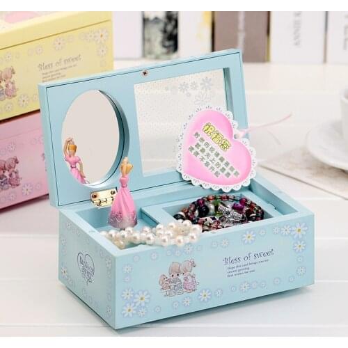 Women Dressing up Jewellery Music Box Dacing Girl Ballerina Music Boxes With Mirror Creative Home Decoration Birthday Gifts Box