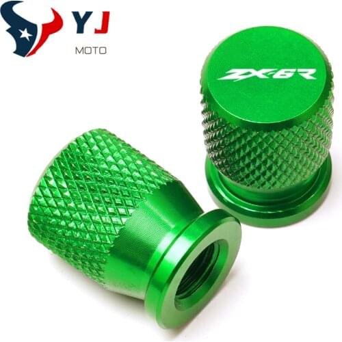 ZX6R For Kawasaki Ninja ZX-6R ZX 6 R 2009-2014 2008 2015 2016 2017 2018 2019 2020 Vehicle Wheel Tire Valve Stem Caps Dust Covers