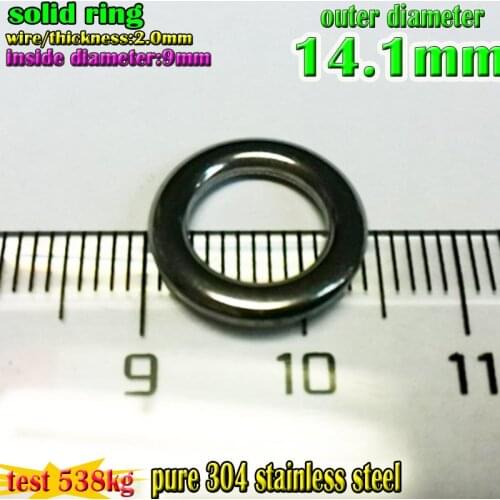 2019fishing solid rings big size wire2.0*9mm*14mm Quantity 10pcs/lot 304Stainless steel Factory direct production
