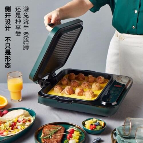 220V Electric Baking Pan Household Smart Shabu-Bake One Deepen Large Pancake Machine Removable and Washable Barbecue Pancake Pan