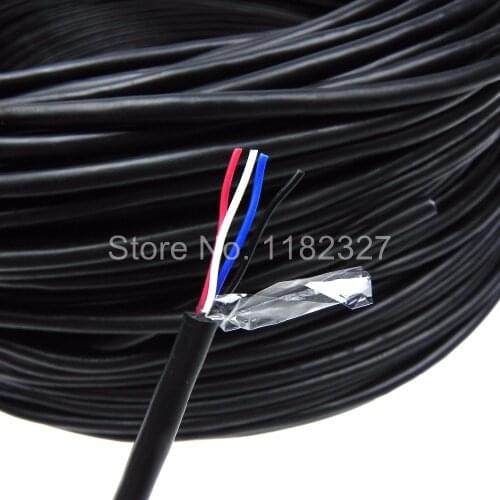 4 core 28AWG shielded twisted pair cable rvv4 electrical cable wiremulti stranded PVC 4core copper USB power cable