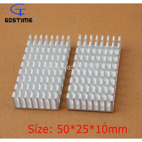 50 Pieces/lot Gdstime 50x25x10mm Aluminum DIY Heat sink Heatsink Radiator