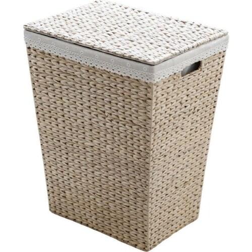 599 Nordic vine straw clothes storage box laundry basket laundry basket with lid storage basket dirty clothes large size stor