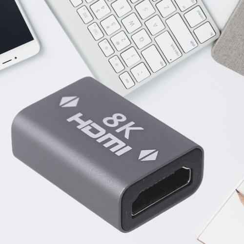 Q1JF HDMI-compatible Female to Female Coupler Adapter Extender Max 8K@60hz 1080P Video Sync Support 4K Ethernet TV Box
