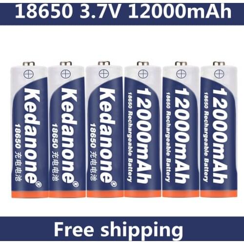 New 18650 Battery Rechargeable Battery 3.7V 18650 12000mAh Capacity Li-ion Rechargeable Battery For Flashlight Torch Battery