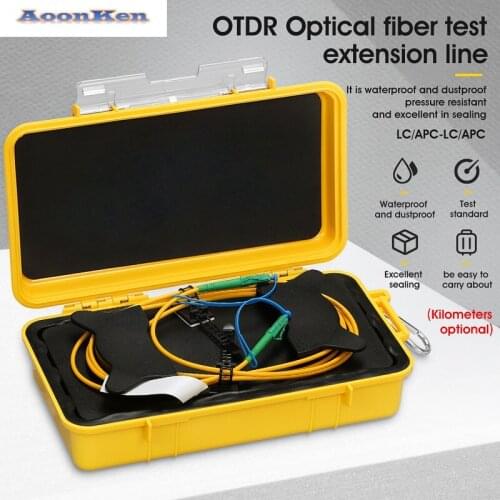 Free Shipping LC/APC-LC/APC OTDR Dead Zone Eliminator Fiber Rings Fiber Optic OTDR Launch Cable Box 1km SM 1310/1550nm
