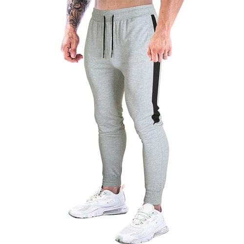 Jogging Pants Men Sport Gyms Fitness Sweatpants Soild Color Slim Long Pants Workout Bodybuilding Streetwear