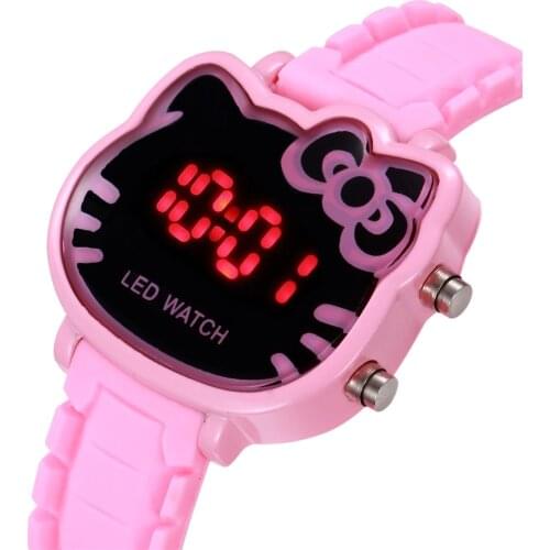 Watches for women Kids Watches Cute cat Cartoon Digital Watch for Girls Kids Silicone Wristwatch Relogio Infantil Child Clock