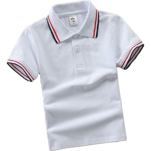 Baby Boys Girls Shirts New Fashion 2-14 Years Child Clothes Boys Polo Shirts Short Sleeve Kids Shirt for Boys Collar Tops Tees