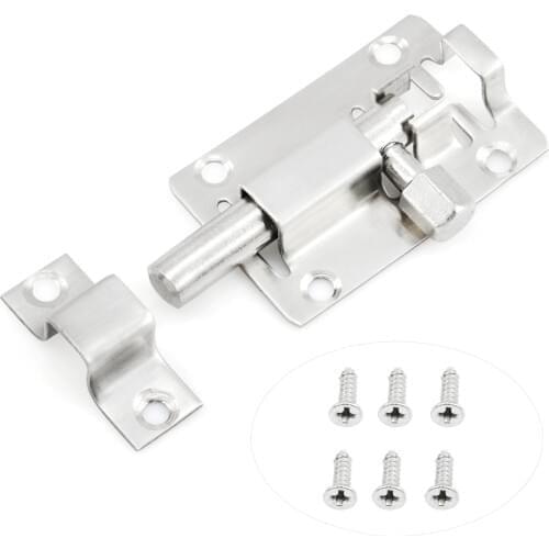 Door Lock Slide Bolt for Bathroom, Toilet, Shed, Bedroom, Furniture Catch Latch Easy Fit