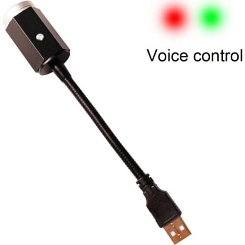 50LC Two-color Car Roof USB Starry Sky LED Light Auto Interior Projector Atmosphere Decorative Night Lamp with/without Voice